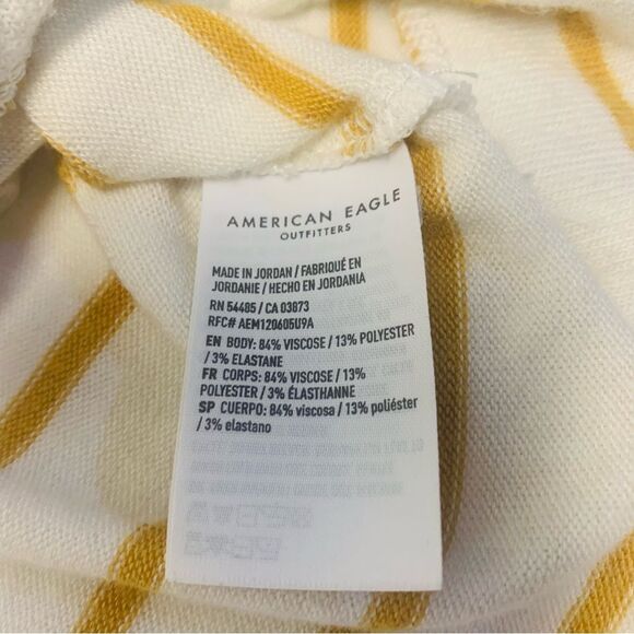 American Eagle Striped Soft Plush Pullover Hoodie Sweater - Picture 7 of 9